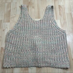 Arula Womens Plus Size Chunky Knit Multi Color Tank Top Size 2X